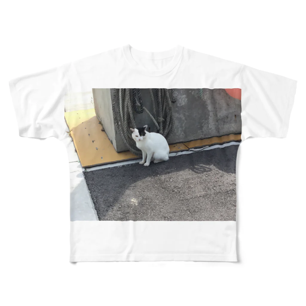 chiroppのねこ フルグラフィックTシャツ