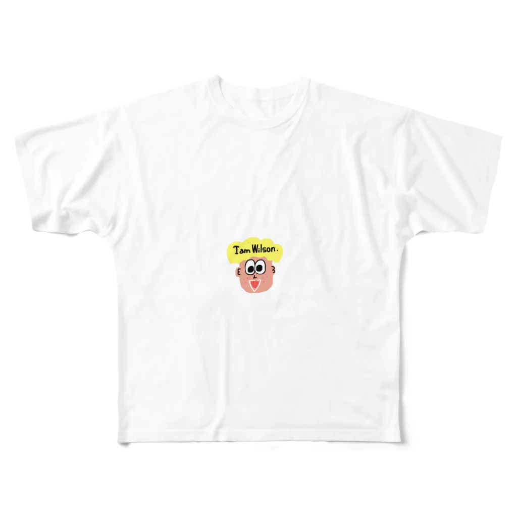 062525AyUPINKのIamWilson All-Over Print T-Shirt