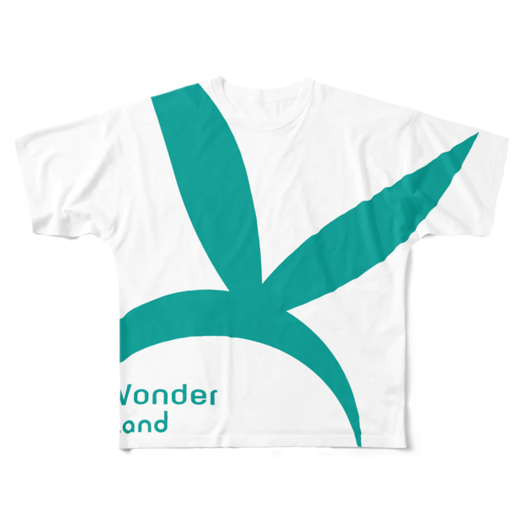 松や SUZURI店のWonder Land All-Over Print T-Shirt