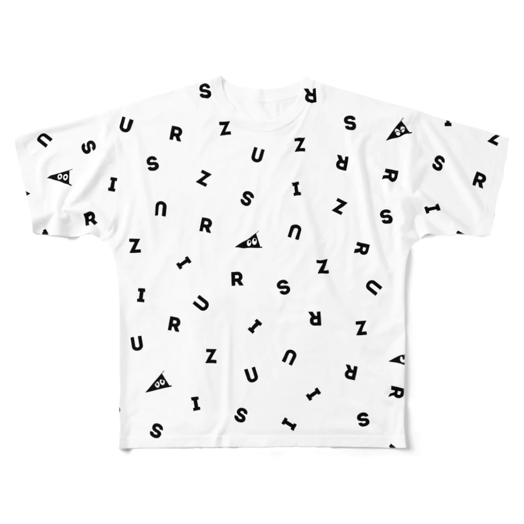 忍者スリスリくんのS・U・Z・U・R・I フルグラフィックTシャツ