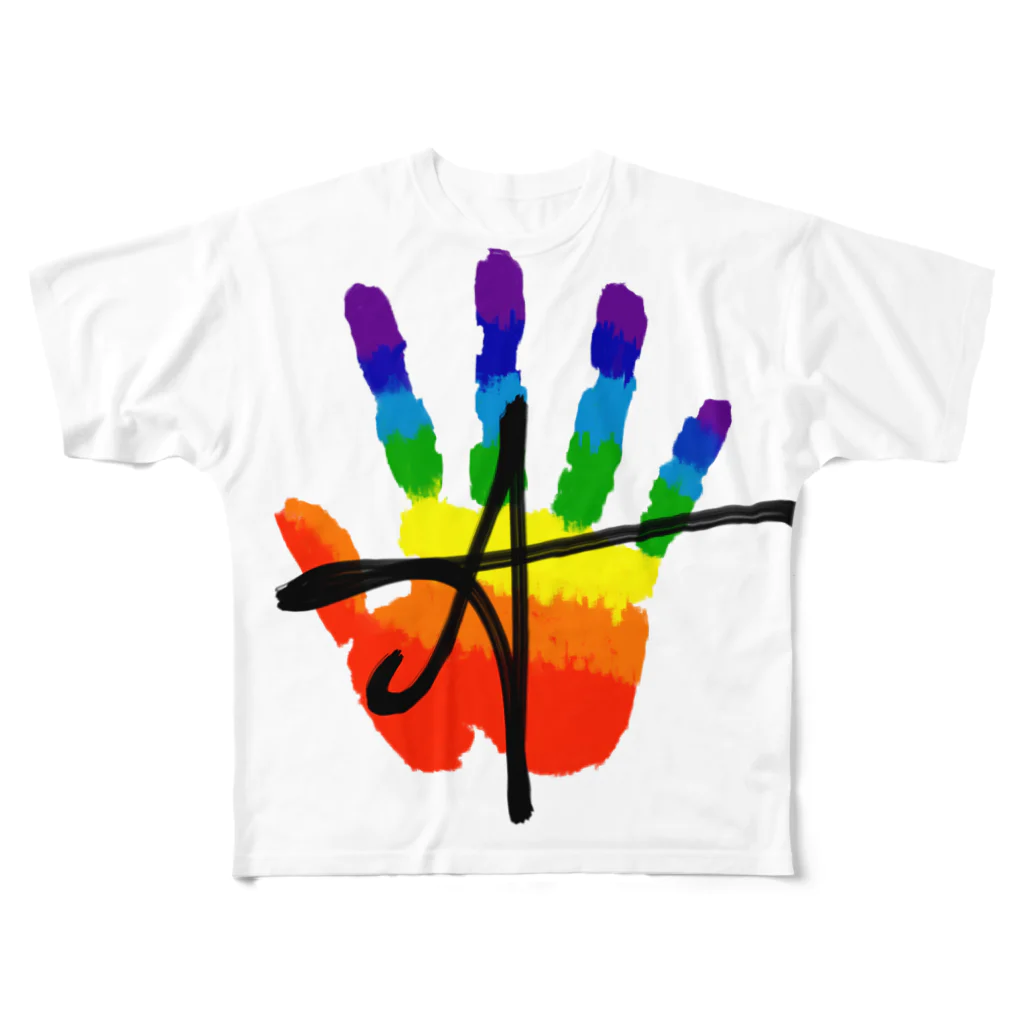 aoi cyan yuki のQUEER HAND フルグラフィックTシャツ