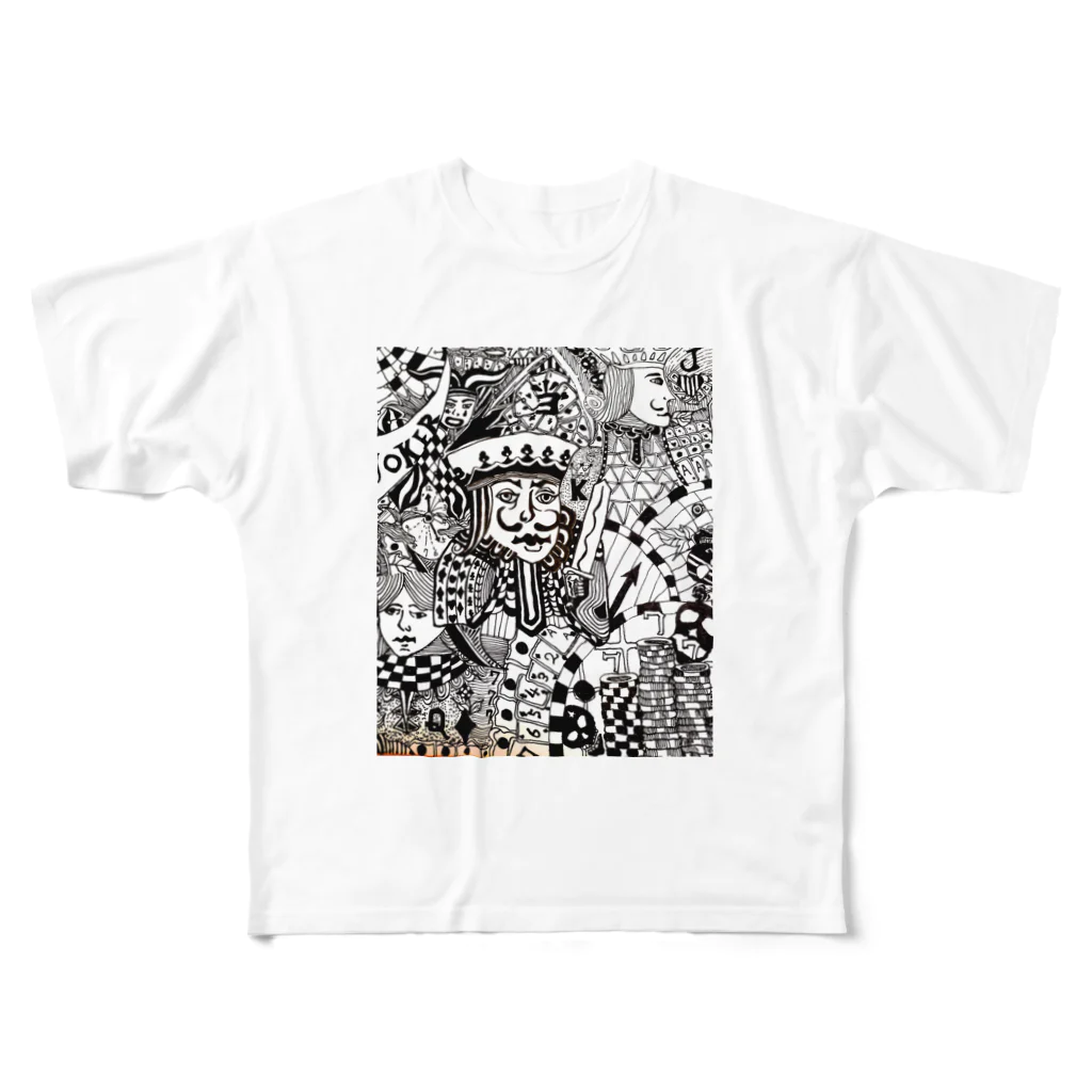 🔥Ryuu🔥絵描き師🔥依頼はＤＭください😄のギャンブル運アップ フルグラフィックTシャツ