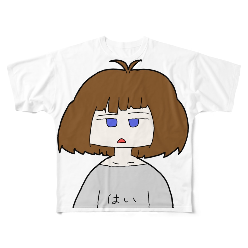 私が歌川ですの若手バーチャルキャラクター All-Over Print T-Shirt