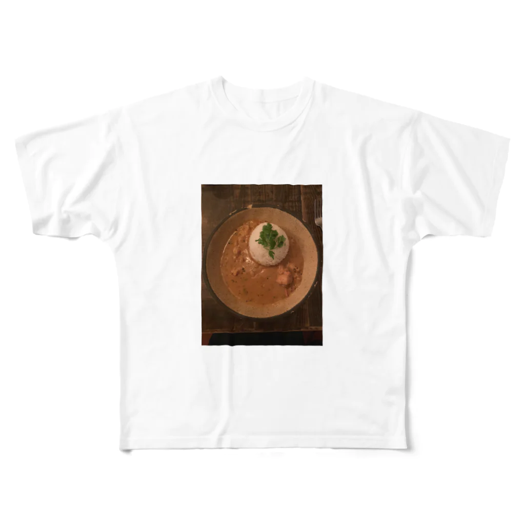 TRIPPICの使えるカレー フルグラフィックTシャツ