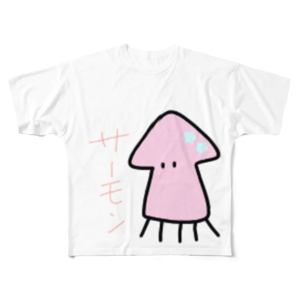 きうぃ。のマグロ。 フルグラフィックTシャツ