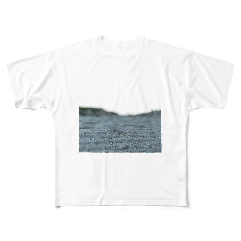 Satakaの朝方の浜辺 フルグラフィックTシャツ