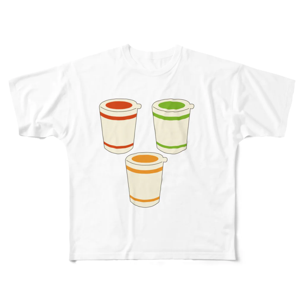 anorexiaのカップ麺 フルグラフィックTシャツ