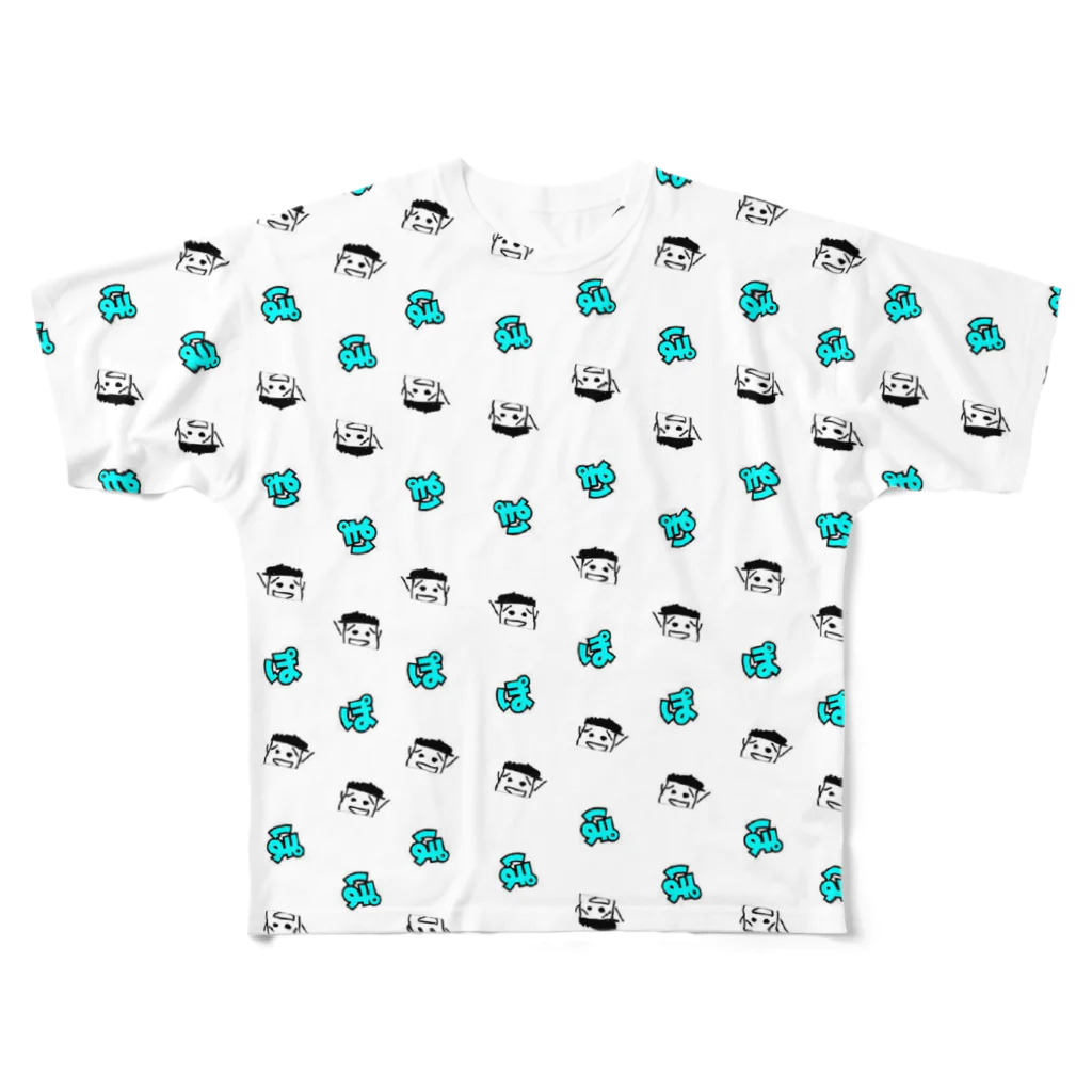 DJわいざん物販のぽんこつTシャツ All-Over Print T-Shirt