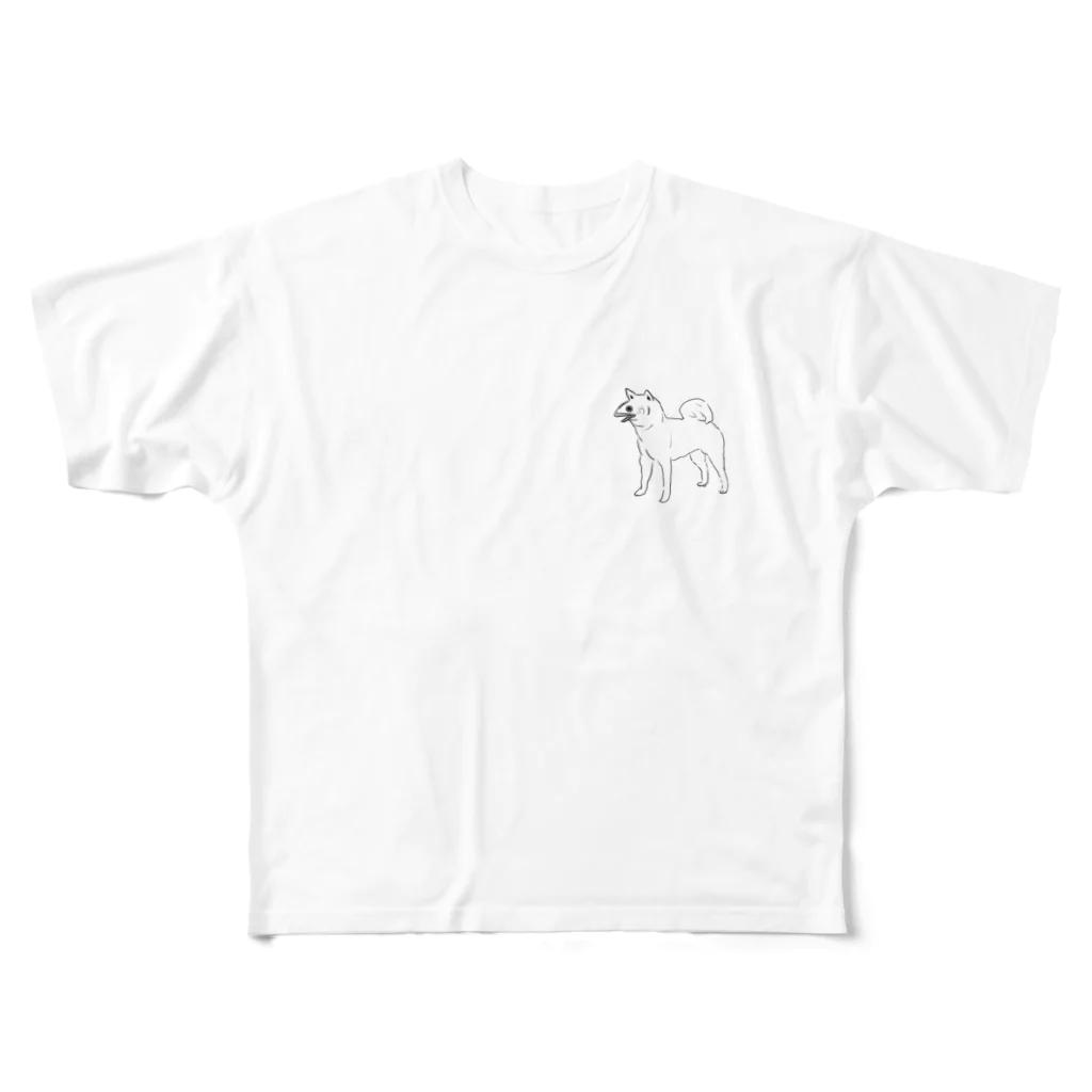 ピギィの鮎犬 All-Over Print T-Shirt