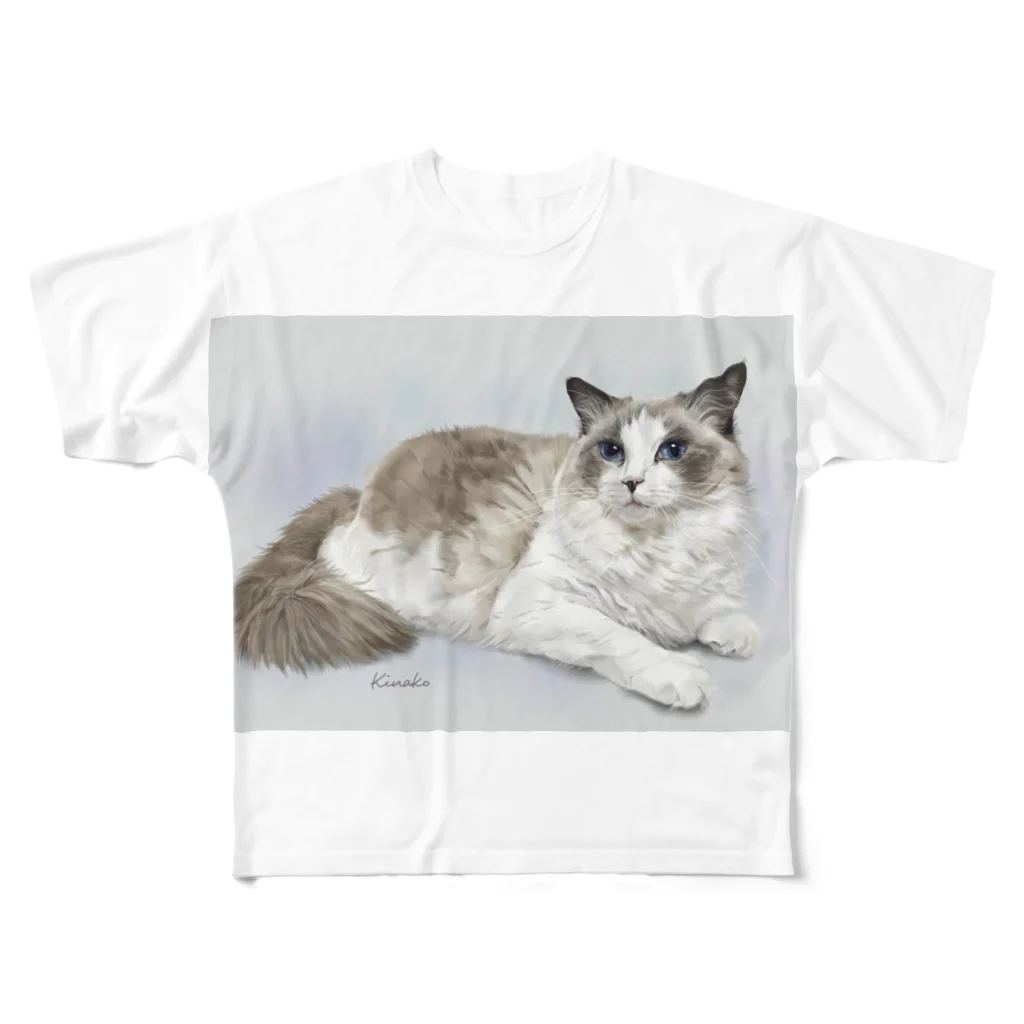 kinako-japanのラグドールのアル君 All-Over Print T-Shirt