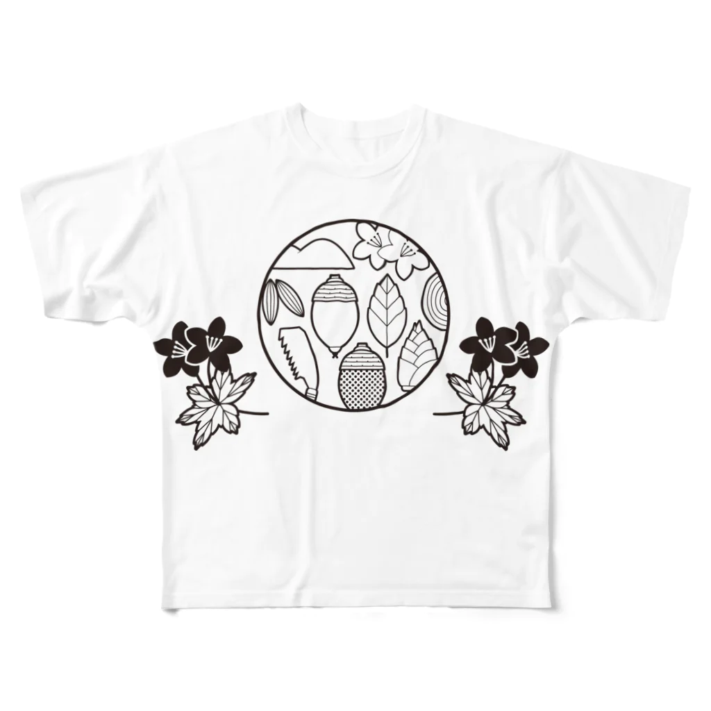 樹木・環境ネットワーク協会(shu)のSatoyama間伐 All-Over Print T-Shirt