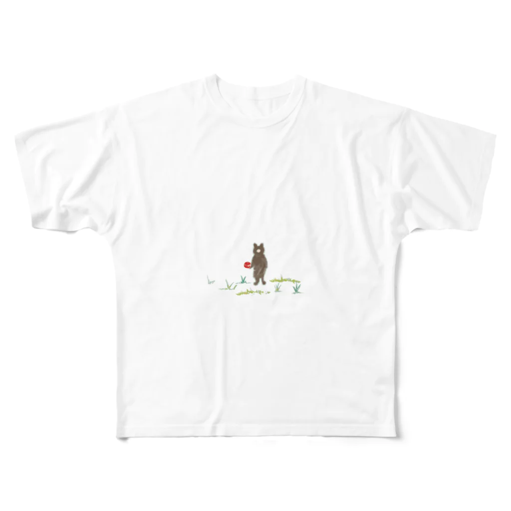 菜っぱのkumasan All-Over Print T-Shirt