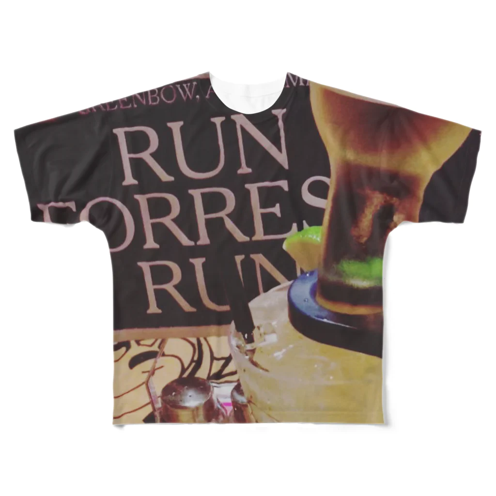 gotty510のRUN FOREST RUN フルグラフィックTシャツ