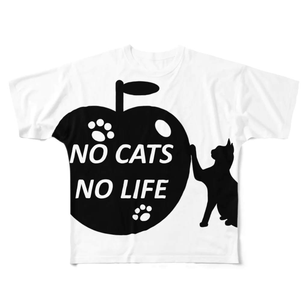 乃舞のNO CATS NO LIFE All-Over Print T-Shirt