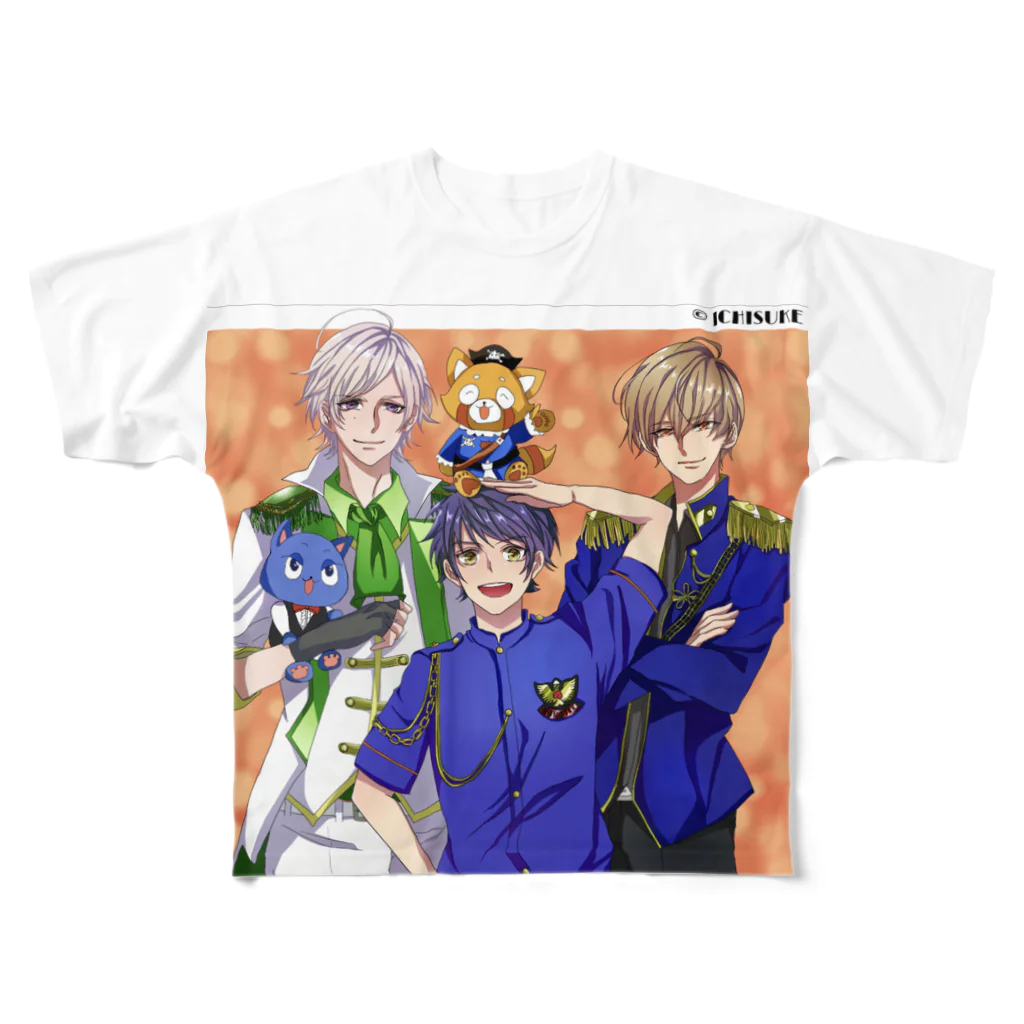 momotakaizokudanのもも太海賊団 男子メンバーグッズ フルグラフィックTシャツ