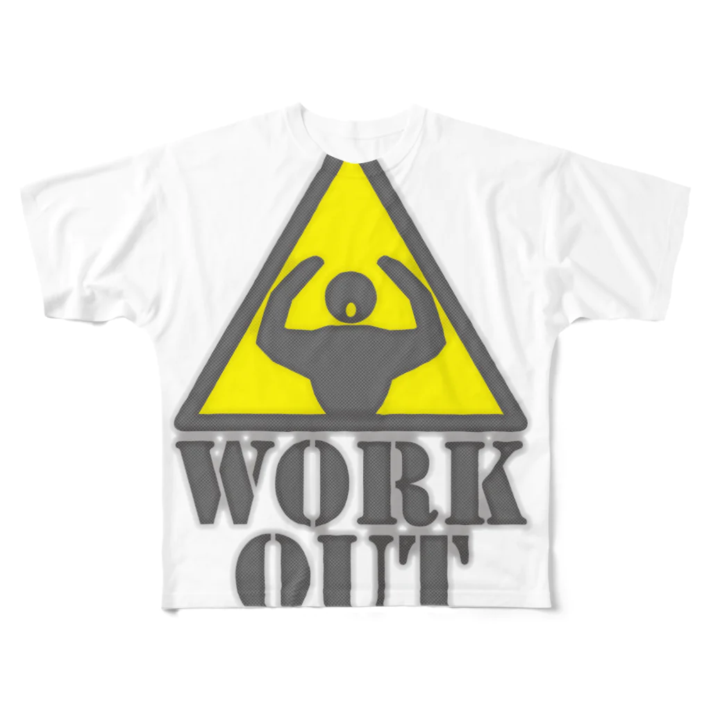 AURA_HYSTERICAのWorkout フルグラフィックTシャツ