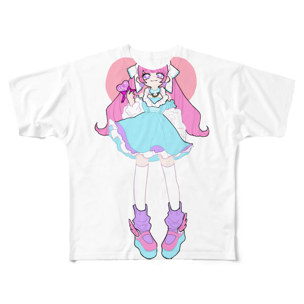 KUROEshopのゆめかわメイドちゃん All-Over Print T-Shirt