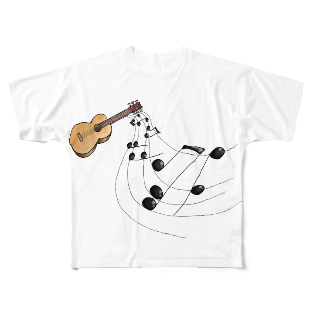 Lily bird（リリーバード）の奏でるギター フルカラー② All-Over Print T-Shirt