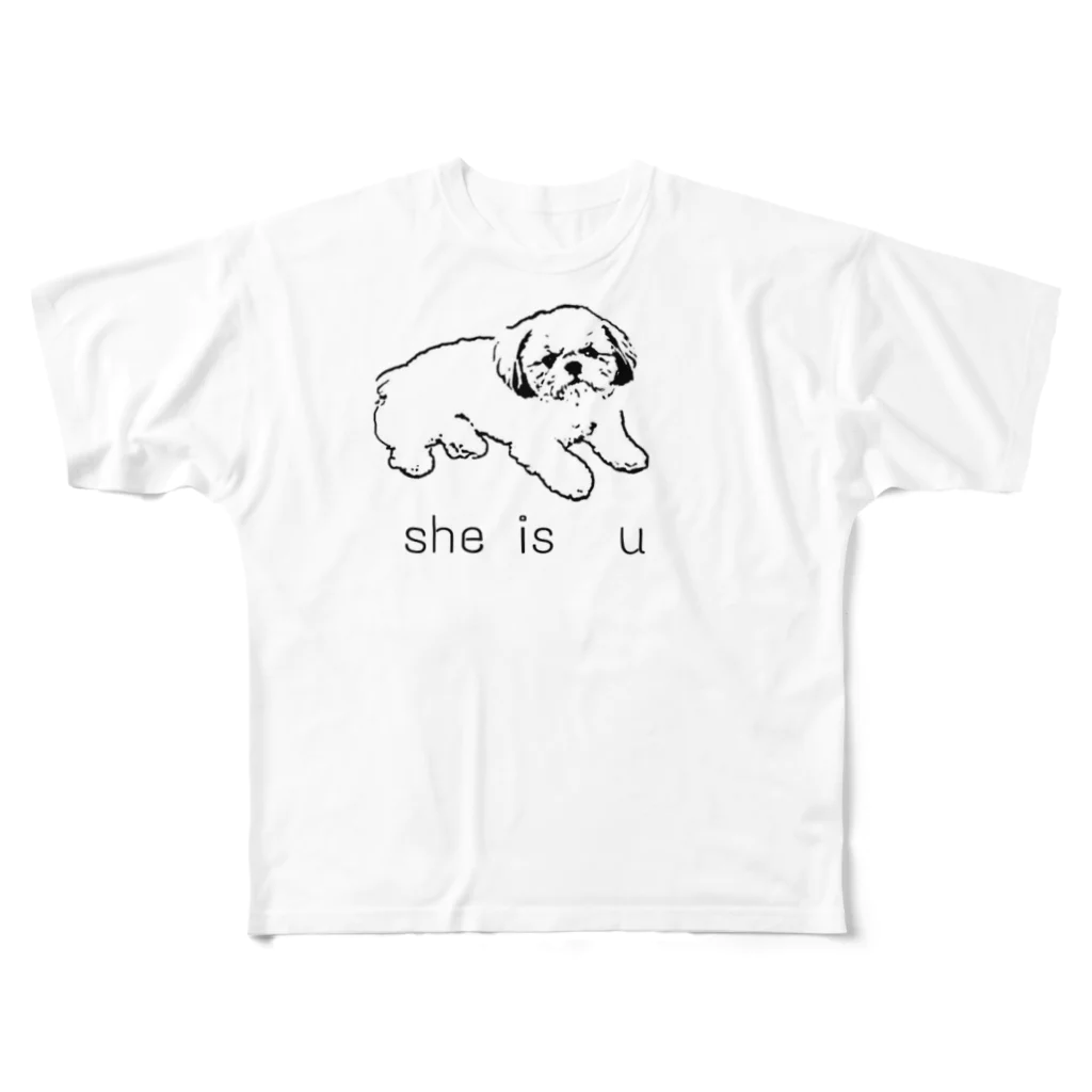 she is meのshe is  u フルグラフィックTシャツ