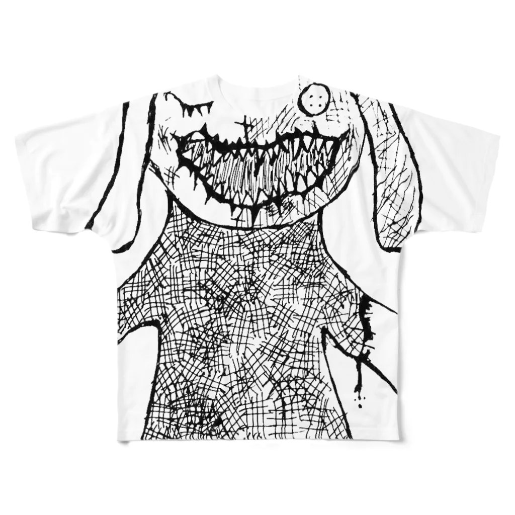 温室育ちのうさちゃん(しろ) All-Over Print T-Shirt