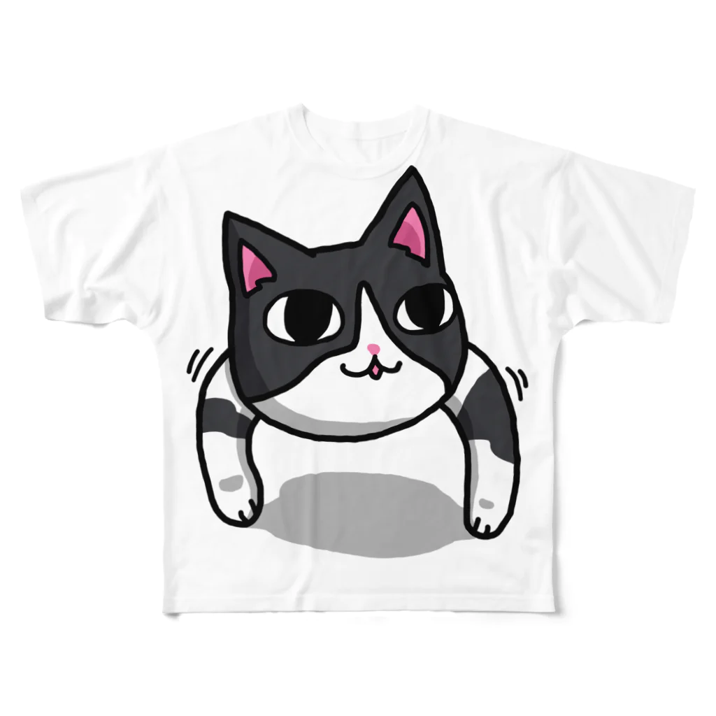 COWWたちつてと店のなんだこの猫 フルグラフィックTシャツ