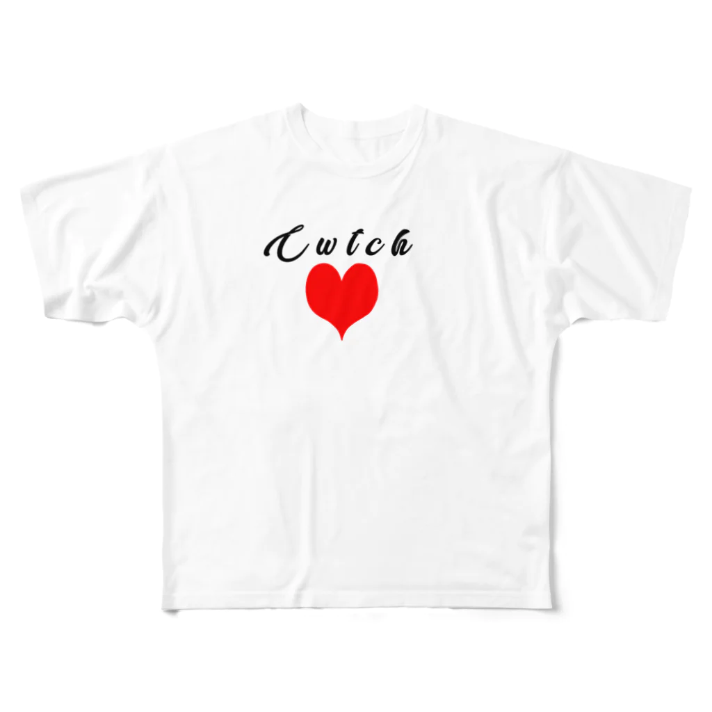 ぺねみる/PenemiLのCWTCH〜ウェールズ語で愛する人との抱擁 All-Over Print T-Shirt