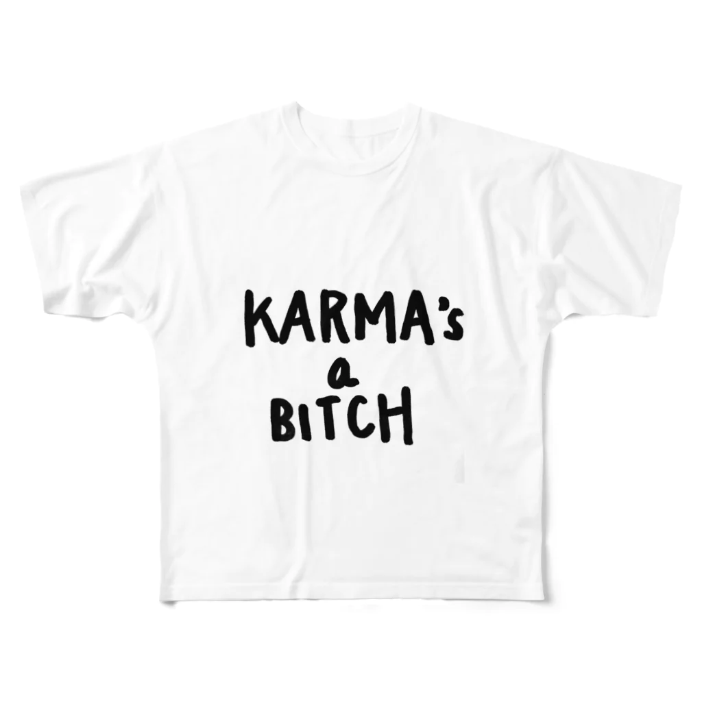 LeleのKarma’s a bitch フルグラフィックTシャツ