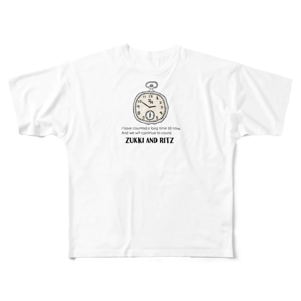 ZRのチクタク時計。 フルグラフィックTシャツ