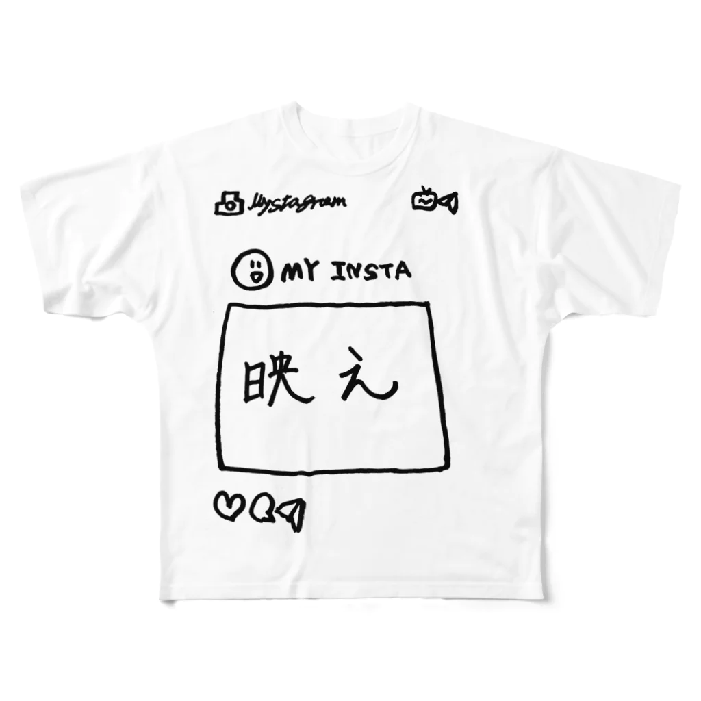 まなみんごのゆるいグッズ屋さんの歩く映え フルグラフィックTシャツ