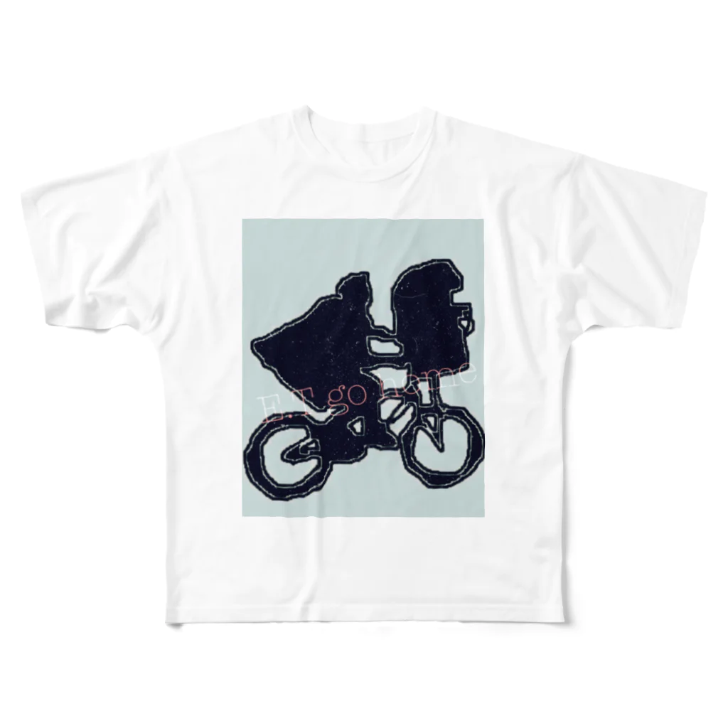 osmの自転車でどこまでも フルグラフィックTシャツ