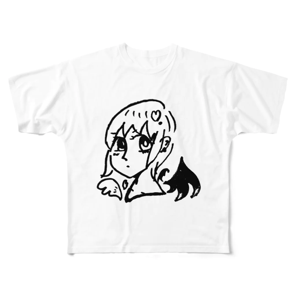 まなみんごのゆるいグッズ屋さんの貴女はどっちなの？ フルグラフィックTシャツ