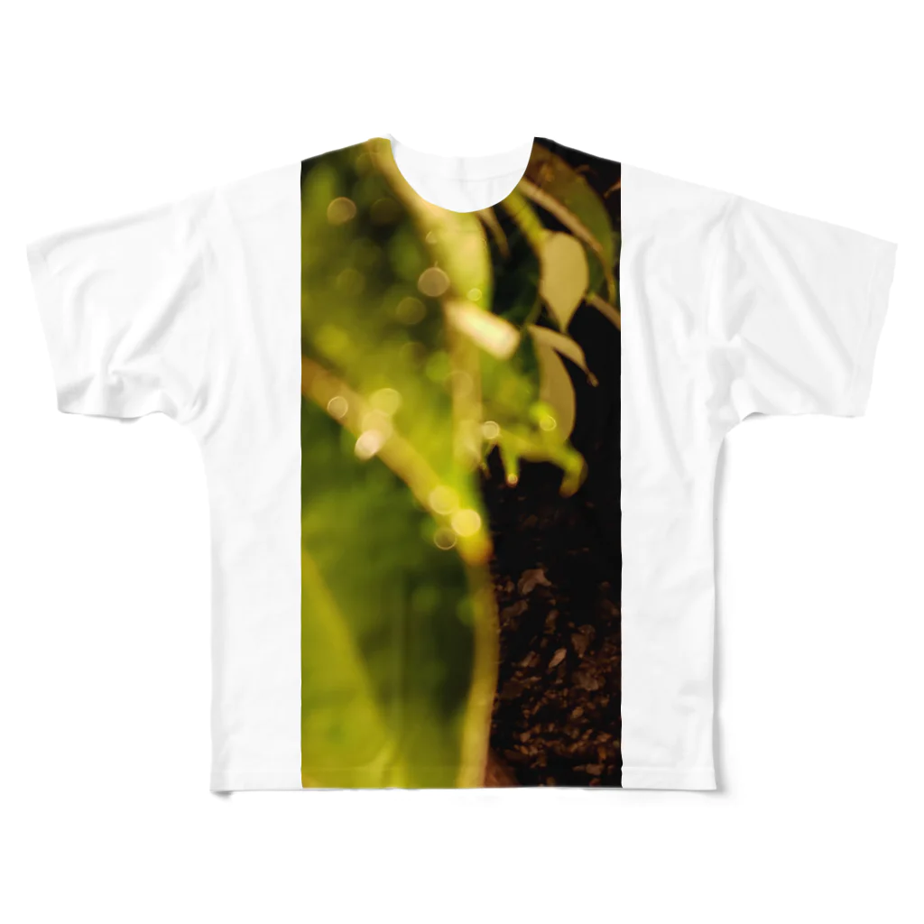 YU no Omiseの夜の葉 フルグラフィックTシャツ