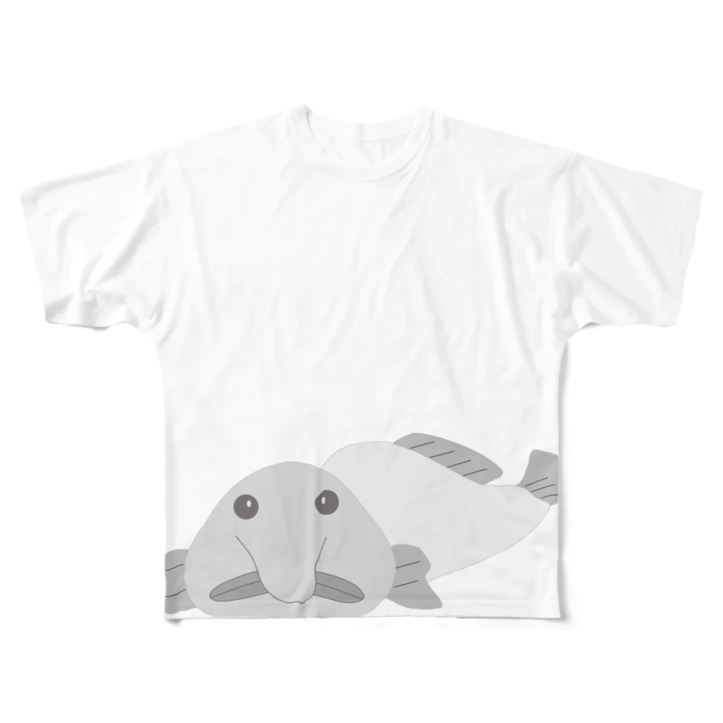 Ichi-kunのブロブフィッシュ（ニュウドウカジカ） All-Over Print T-Shirt