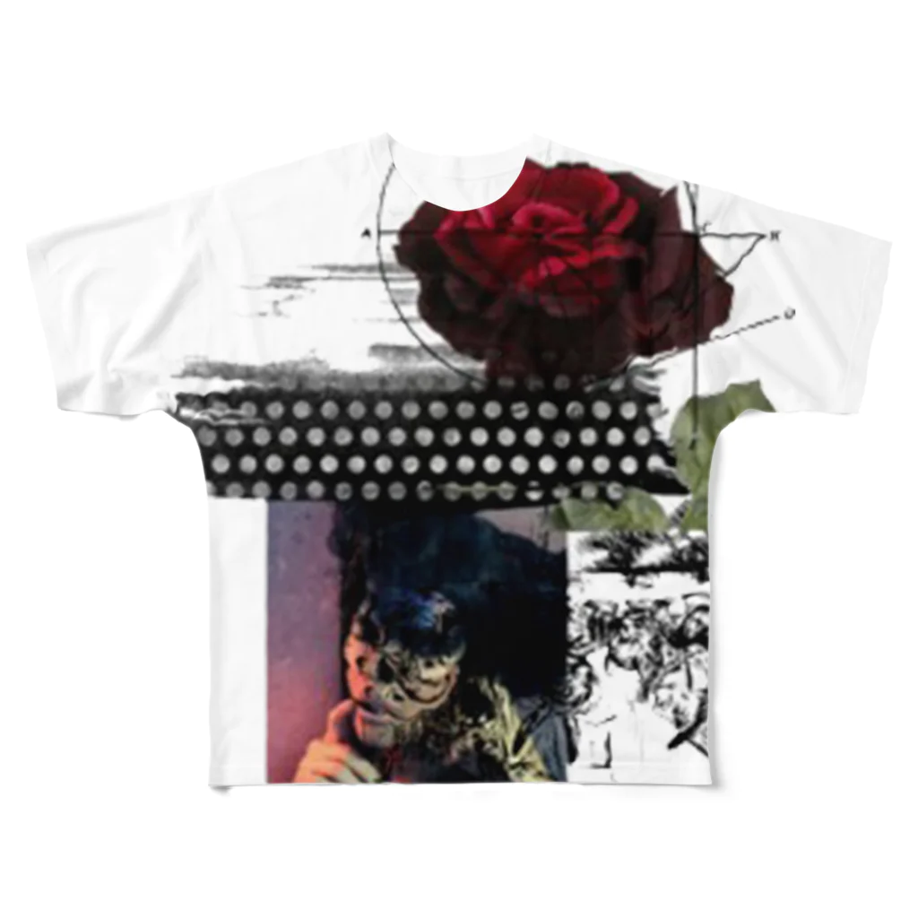 PEAK WEEKのExtacy rose フルグラフィックTシャツ