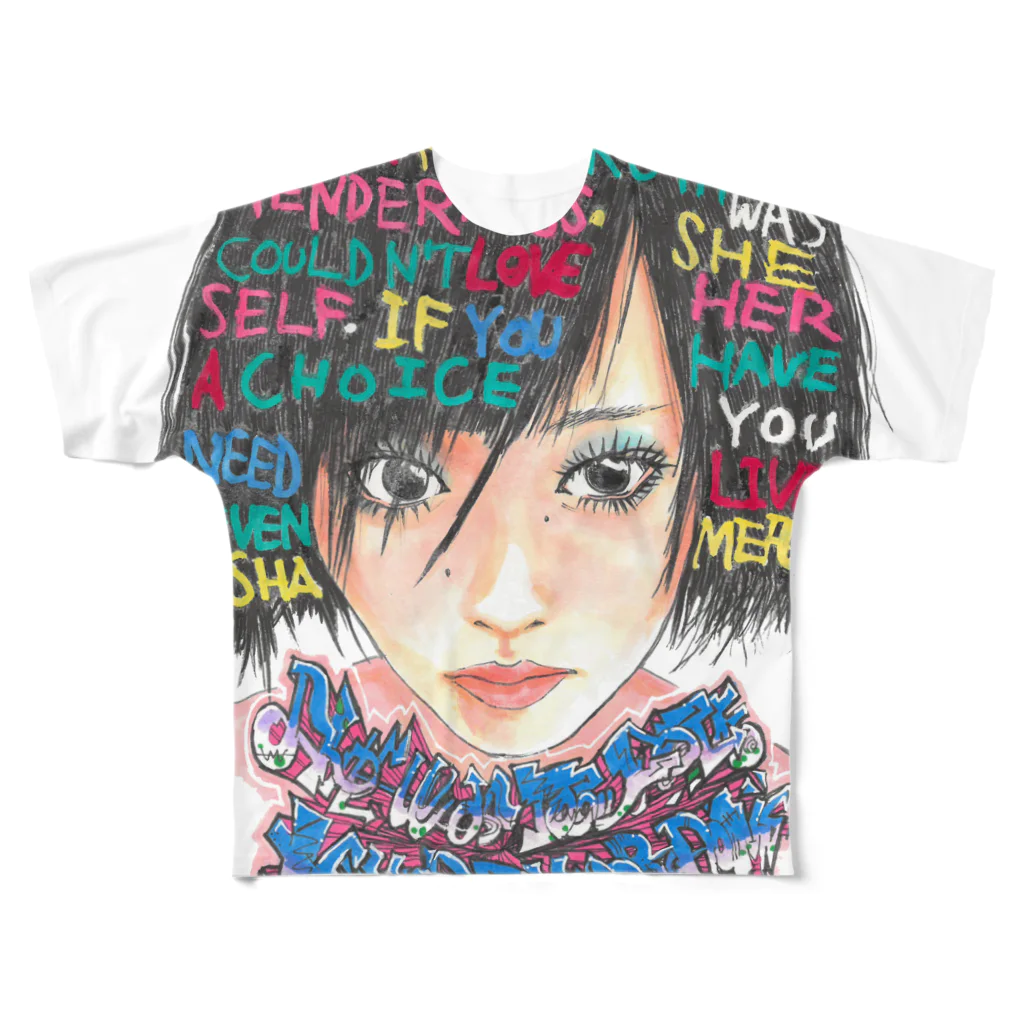 cartoonpunxのShe was too late & killed by boredoms 3 All-Over Print T-Shirt