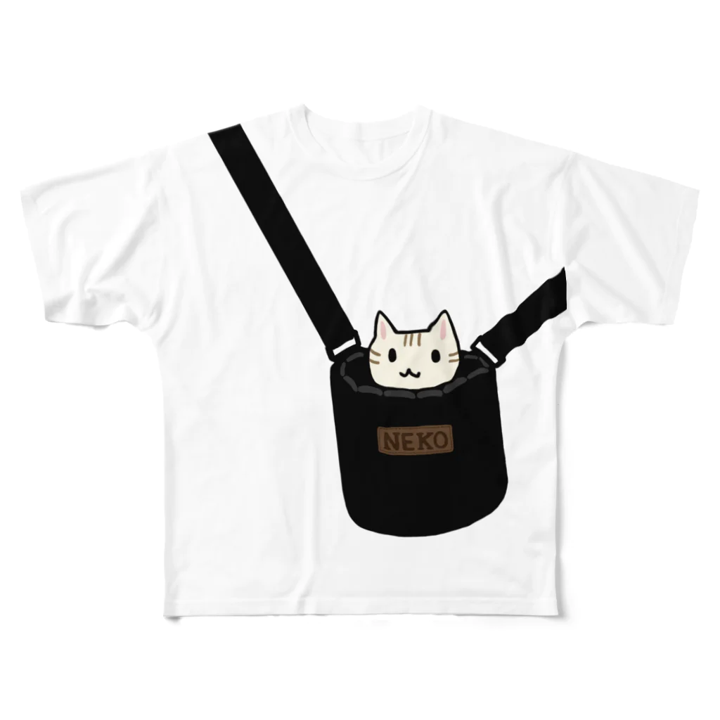 すとろべりーガムFactoryの猫専用バッグ フルグラフィックTシャツ
