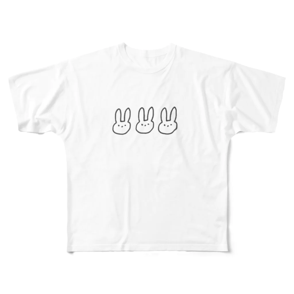 BUNBUN KURUKURUのうさぎ All-Over Print T-Shirt