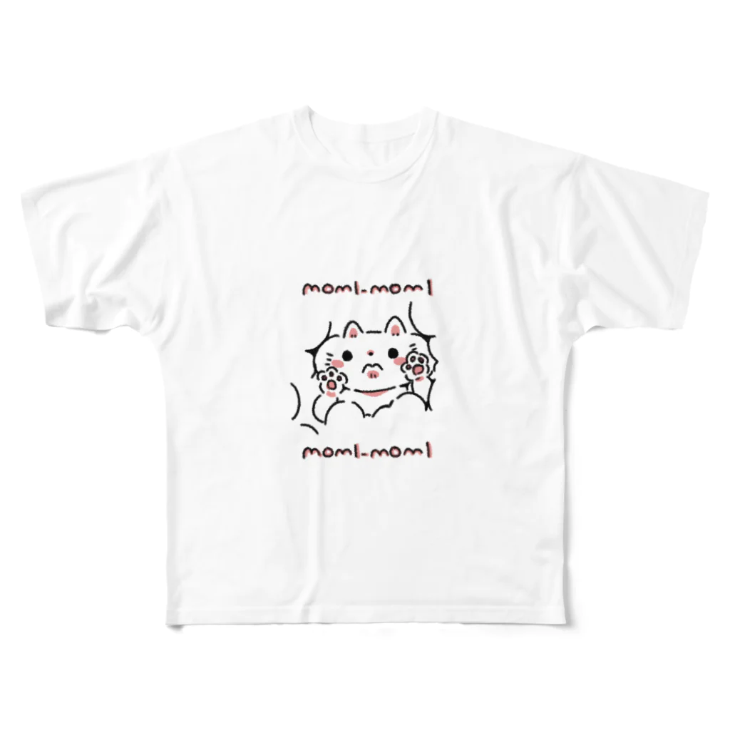 もろもろのモミモミキャット All-Over Print T-Shirt