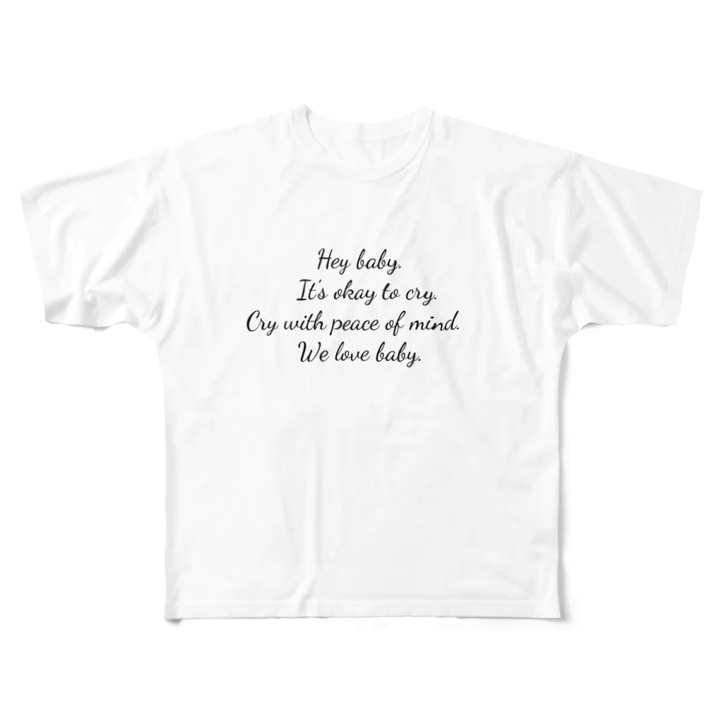 fukunyanparariのWe love baby. フルグラフィックTシャツ