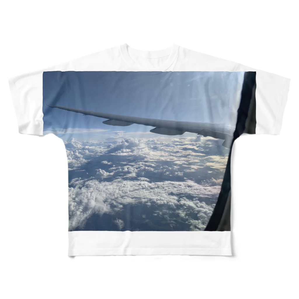 SooboのPicture from inside the plane フルグラフィックTシャツ