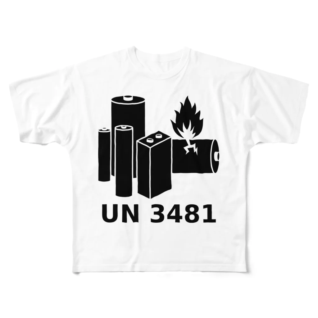 Miyanomae ManufacturingのUN3481 フルグラフィックTシャツ