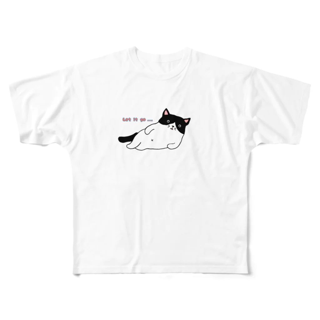 まっちのゆるっと猫·のんびり フルグラフィックTシャツ