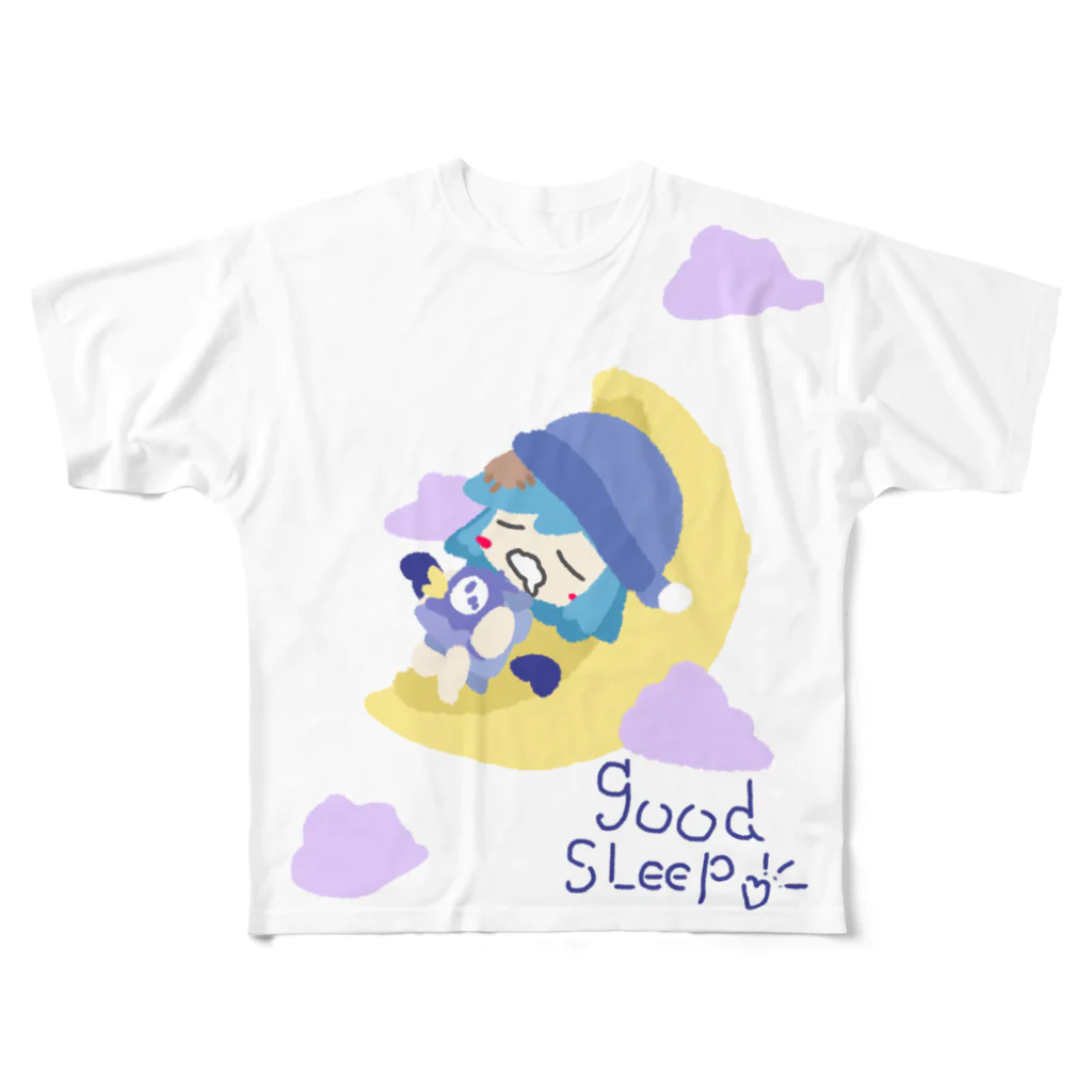 美加地商店のゆめゆめかわかわルシ子ちゃん All-Over Print T-Shirt