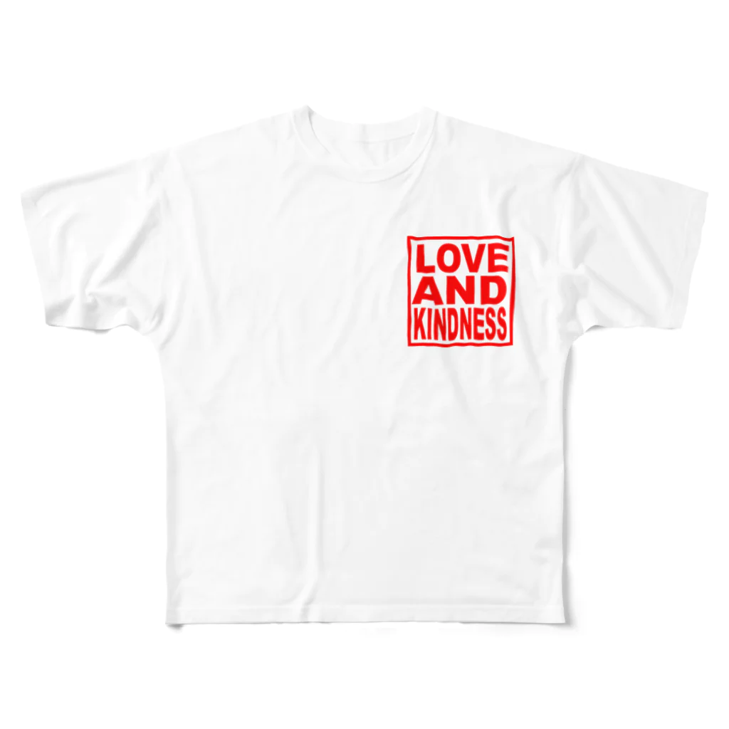 BB Leathers and Design'sのLOVE AND KINDNESS LED フルグラフィックTシャツ