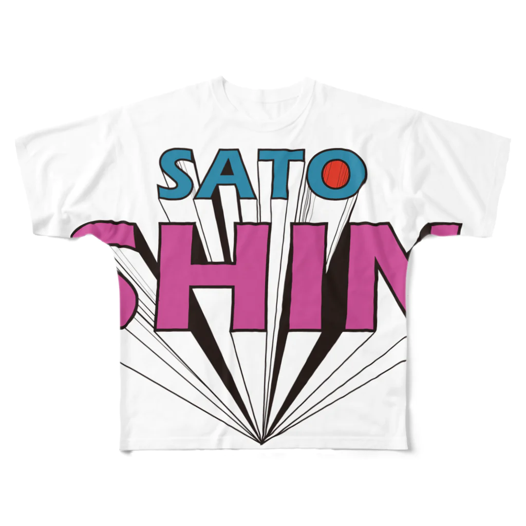 SSShiNNNのSATO SHIN フルグラフィックTシャツ