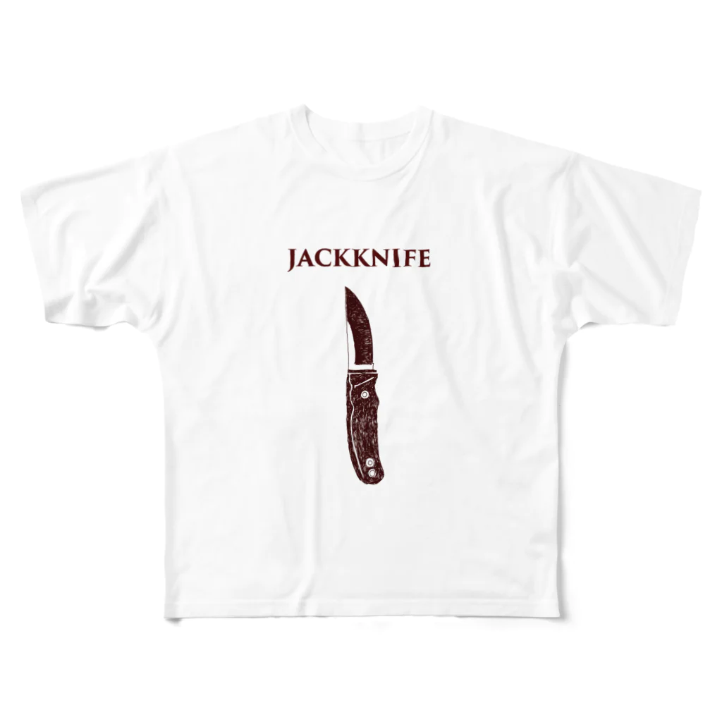 NIKORASU GOのジャックナイフ フルグラフィックTシャツ