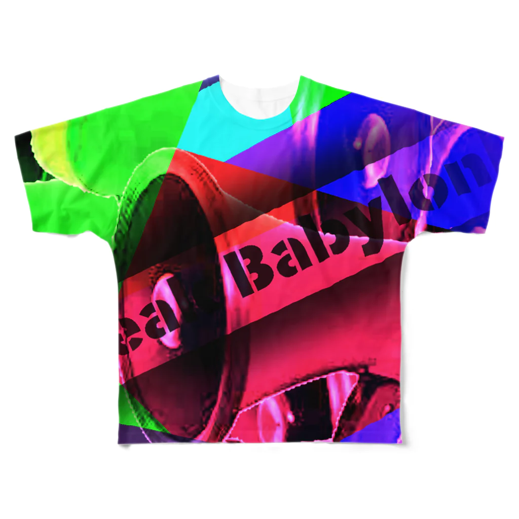 (旧ショップ)大日禰宜 | エンゼル(suzuri店)のBreak Babylon All-Over Print T-Shirt