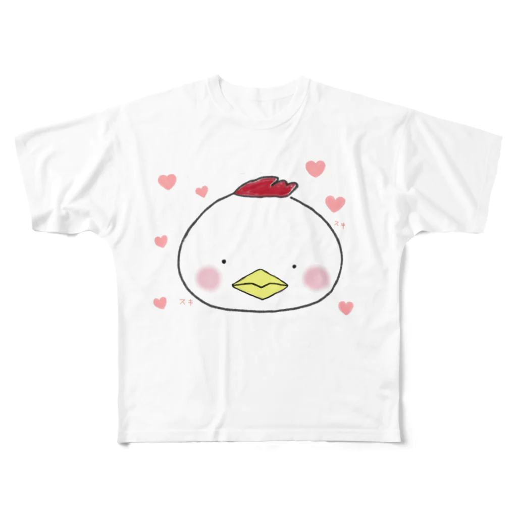 HIKAMARU　SHOPのニワトリちゃん All-Over Print T-Shirt