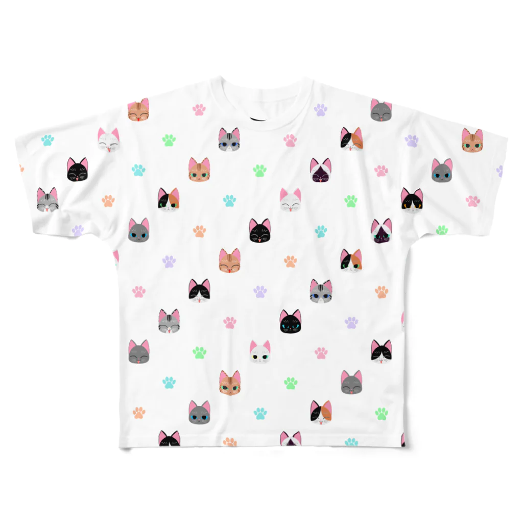 こーすけの猫だらけ All-Over Print T-Shirt