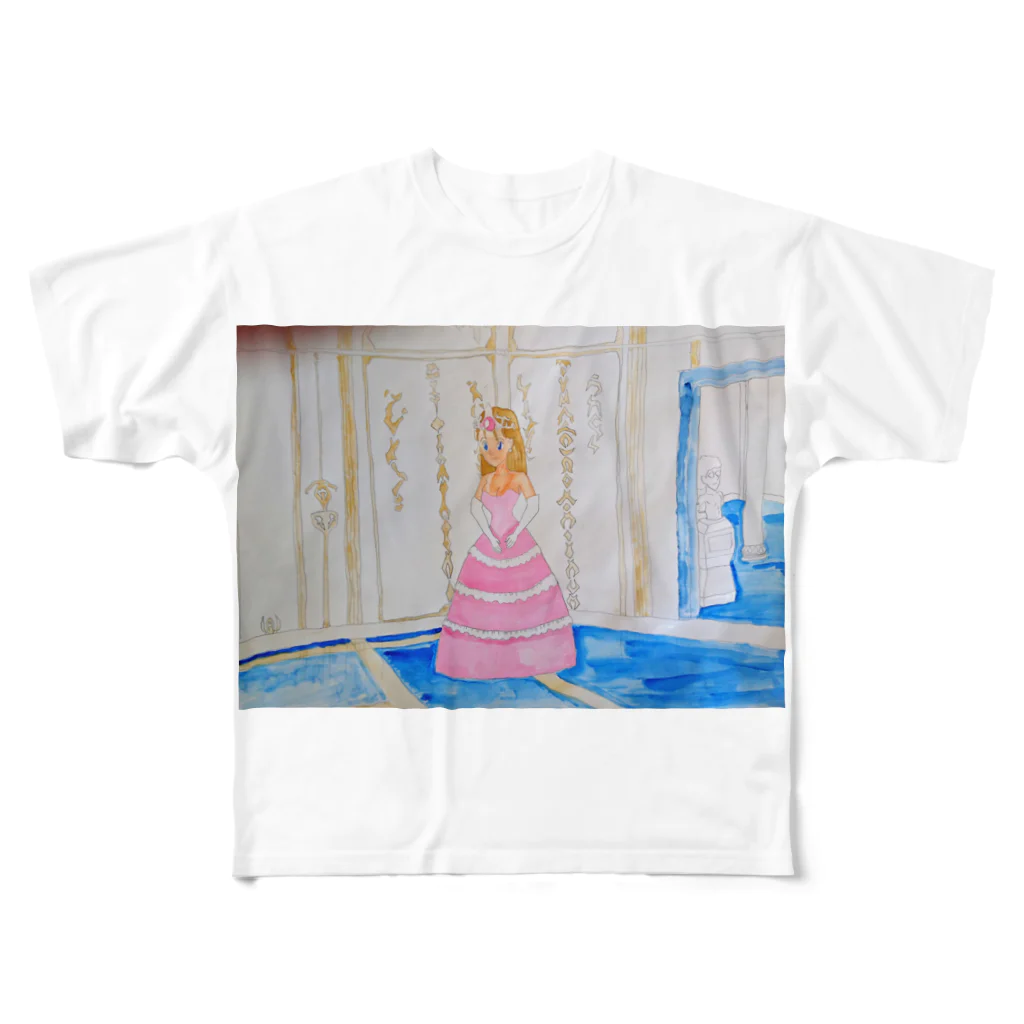 LIONの信仰的ショップの宮廷のプリンセス フルグラフィックTシャツ